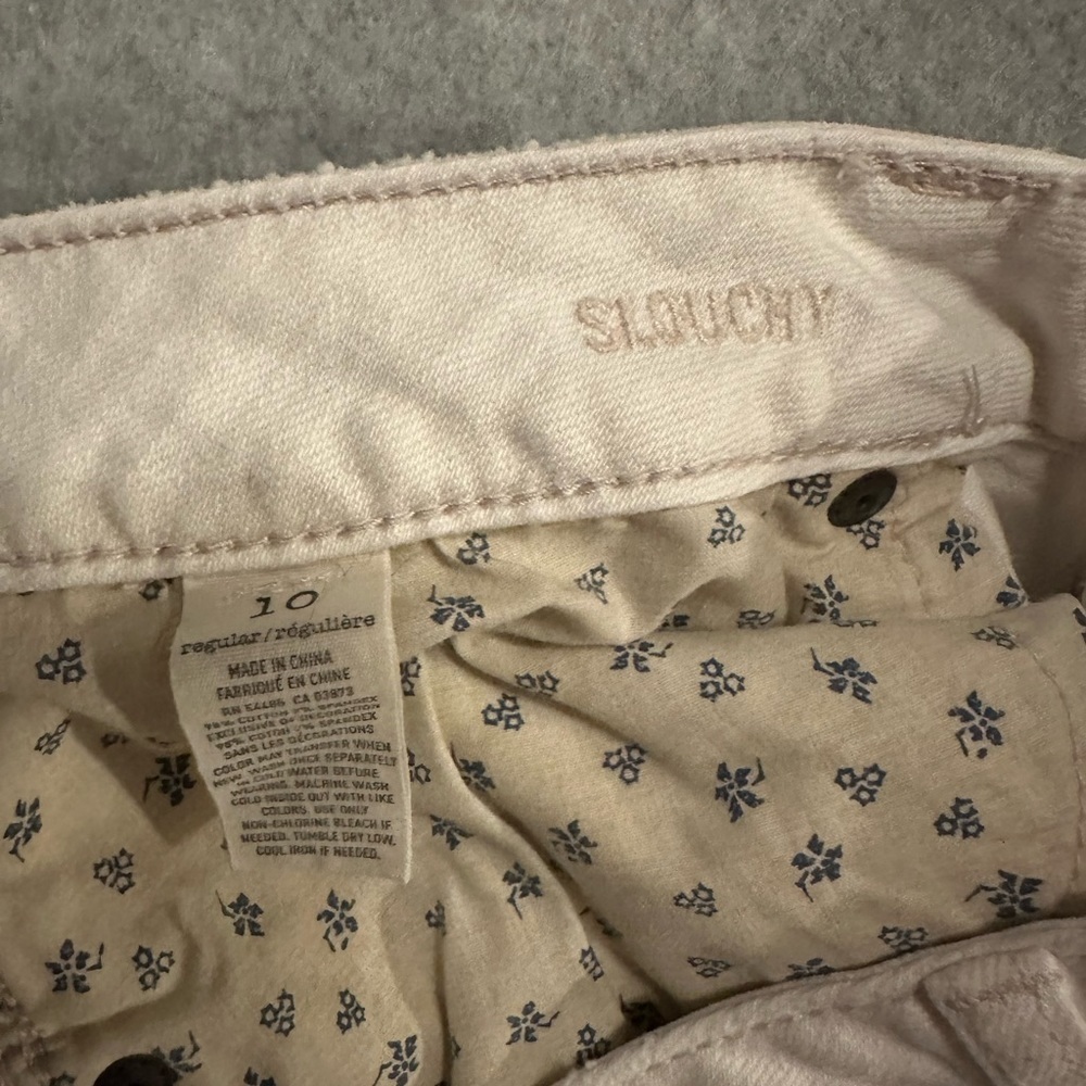 American Eagle premium slouch jeans white size 10 - Picture 9 of 9